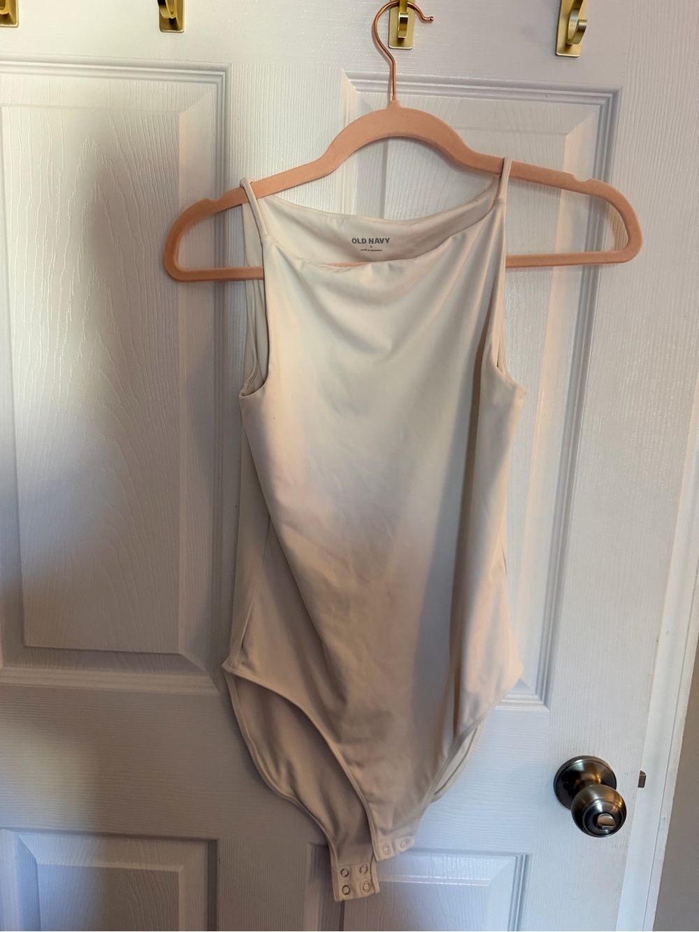 Old Navy White High Neck Tank Bodysuit